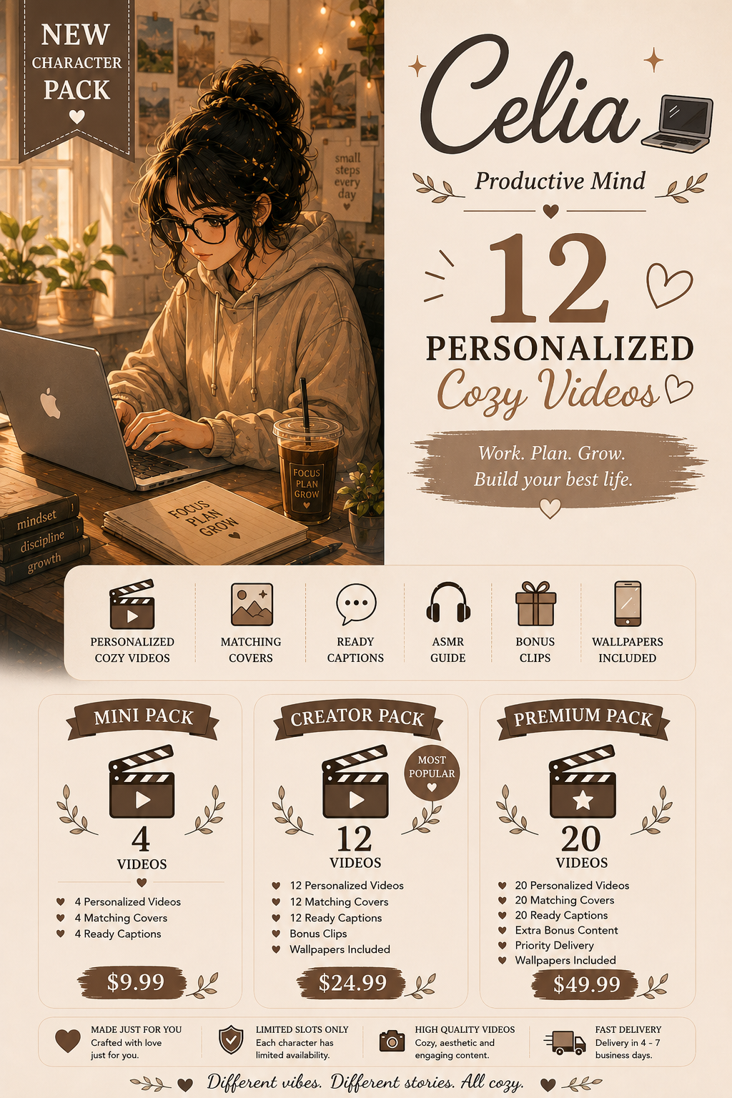 💻 Celia – Productive Mind Cozy Video Pack