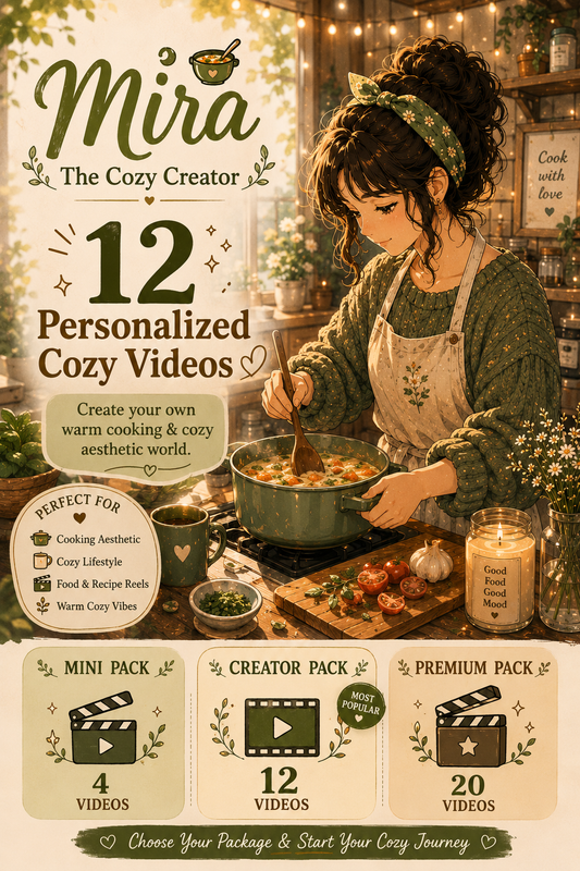 🍜 Mira Cozy Creator Pack | Personalized Cozy Videos & Covers